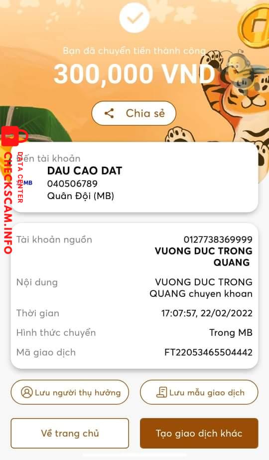 ဆန့်ကျင်သက်သေ Dau Cao Dat