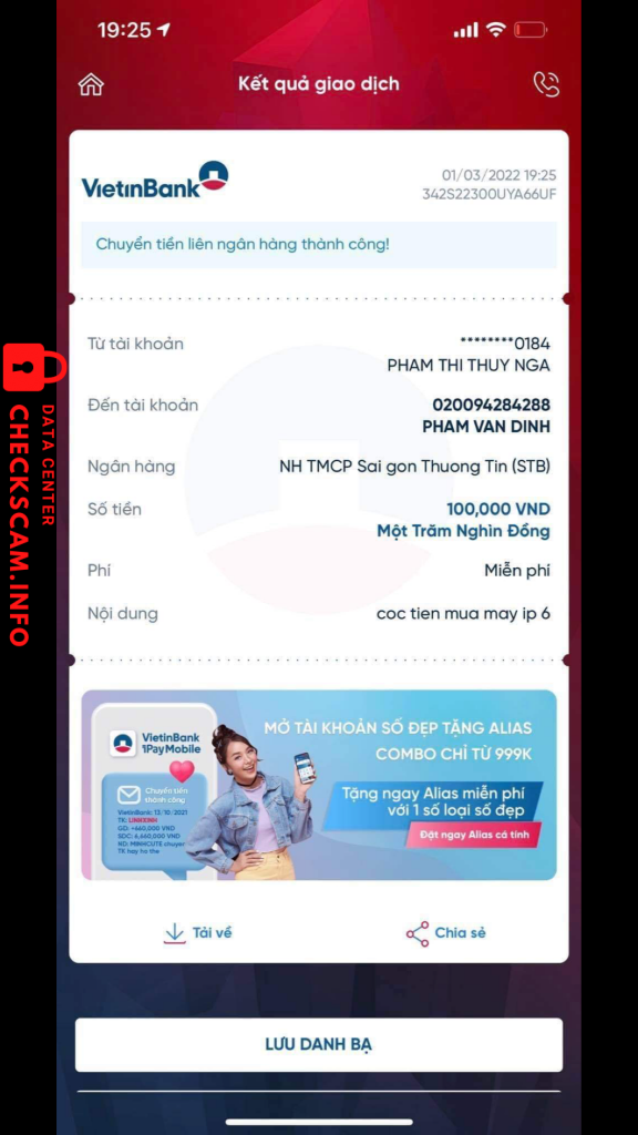 Bằng chứng chống lại PHẠM VAN DINH