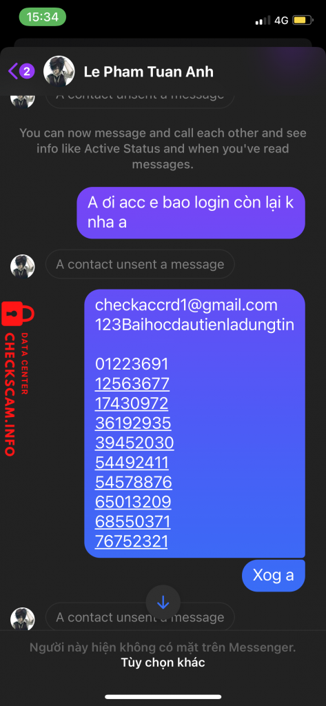 Bằng chứng chống lại Le Pham Tuan Anh