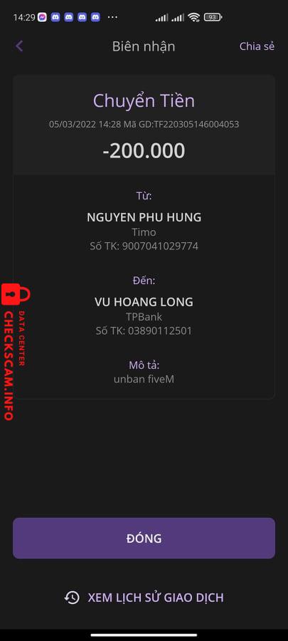 Bằng chứng chống lại vu hoang long