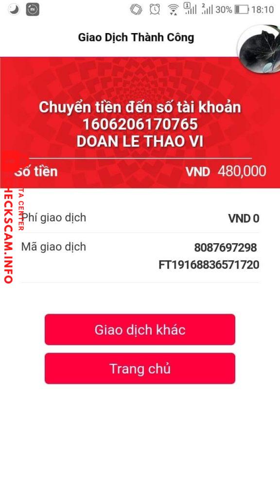 ဆန့်ကျင်သက်သေ Đoàn Lê Thảo Vi