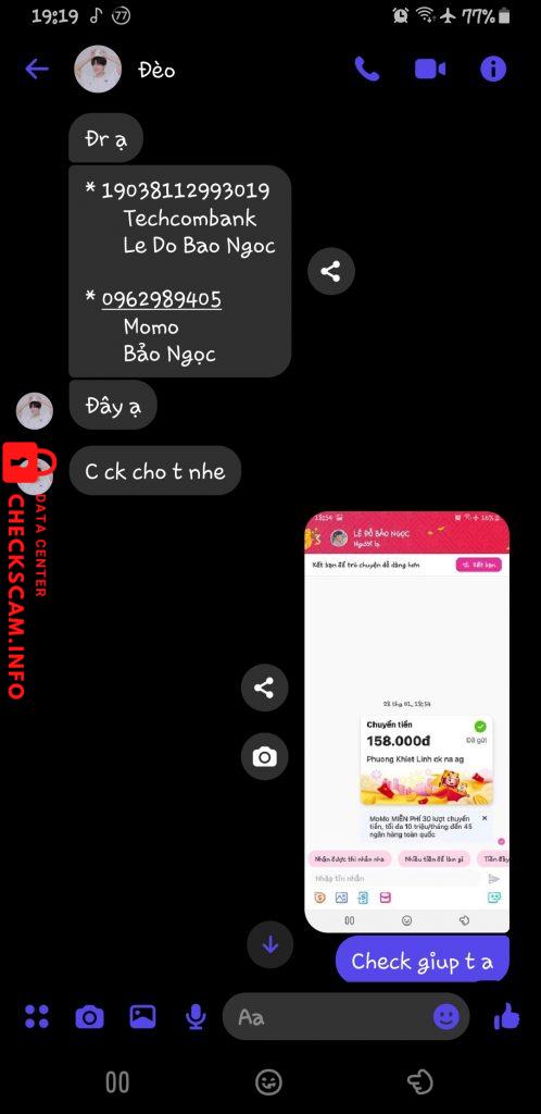 ဆန့်ကျင်သက်သေ Le Do Bao Ngoc