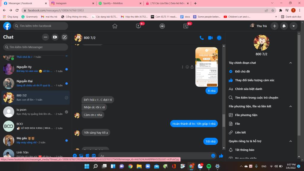 ဆန့်ကျင်သက်သေ NGUYEN THI BAO TRAN