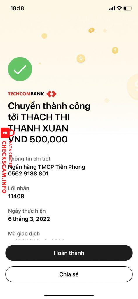 ဆန့်ကျင်သက်သေ Thach Thi Thanh Xuan