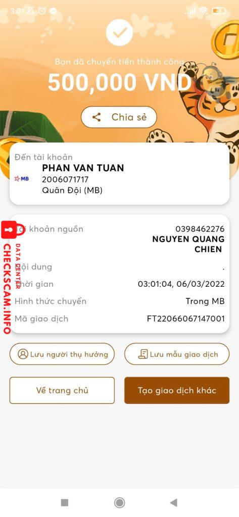 Ebidensya laban sa PHAN VAN TUAN