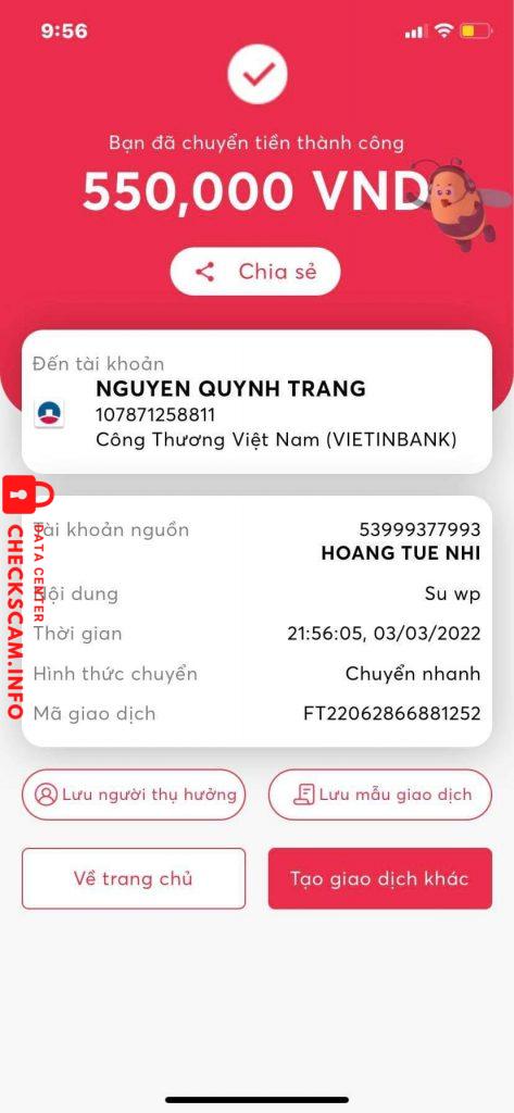 Ebidensya laban sa Nguyen Quynh Trang