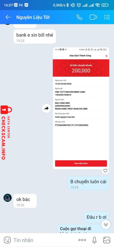 Ebidensya laban sa Mai Công Kiên
