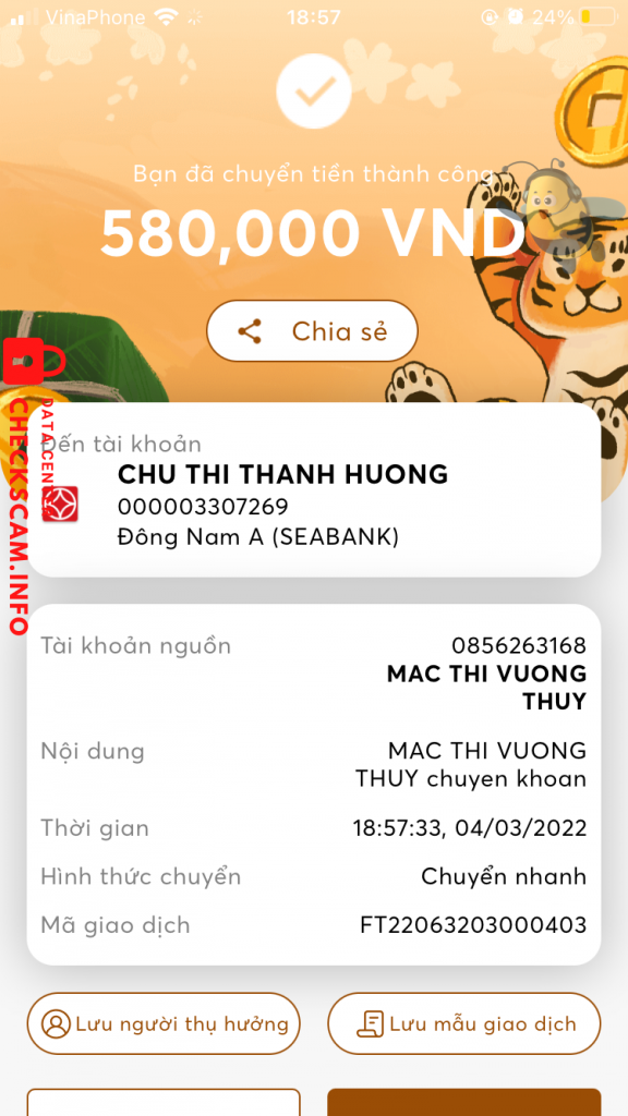 Bukti melawan Chi thi thanh huong