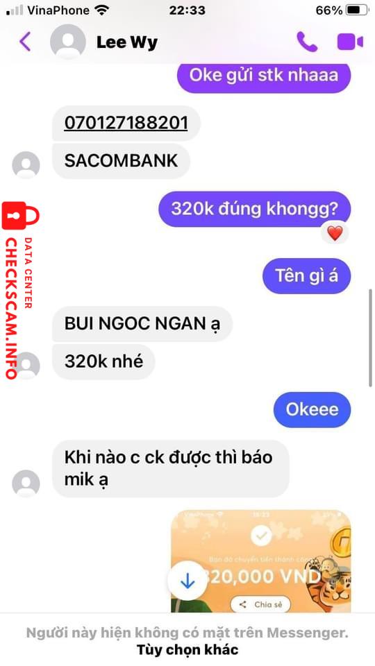 Bukti melawan Bui ngoc ngan