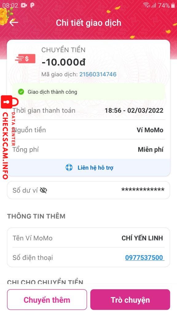 ဆန့်ကျင်သက်သေ Chí Yến Linh
