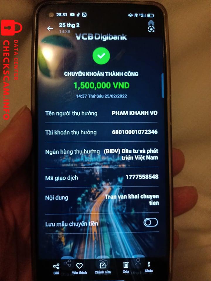 ဆန့်ကျင်သက်သေ Pham Khanh Vo