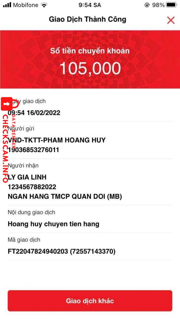 Ebidensya laban sa Lý Gia Linh