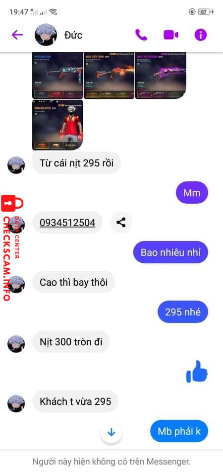 Ebidensya laban sa Nguyễn Hoàng Thắng