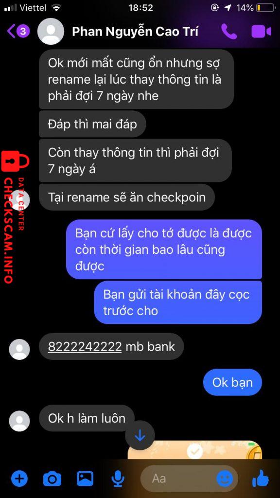 Ebidensya laban sa Phan Nguyễn Cao Trí