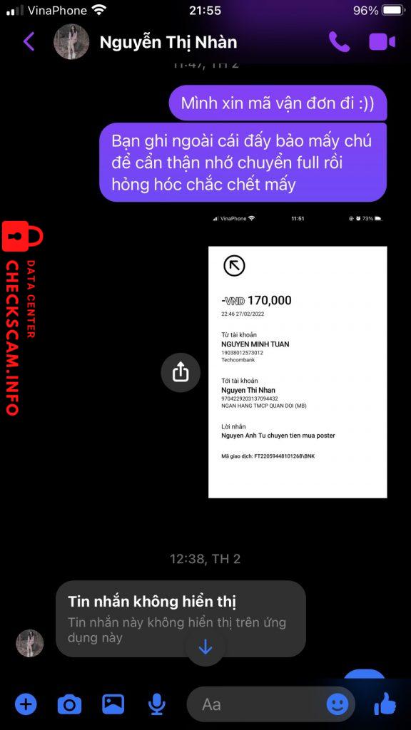 Ebidensya laban sa Nguyễn Thị Nhàn