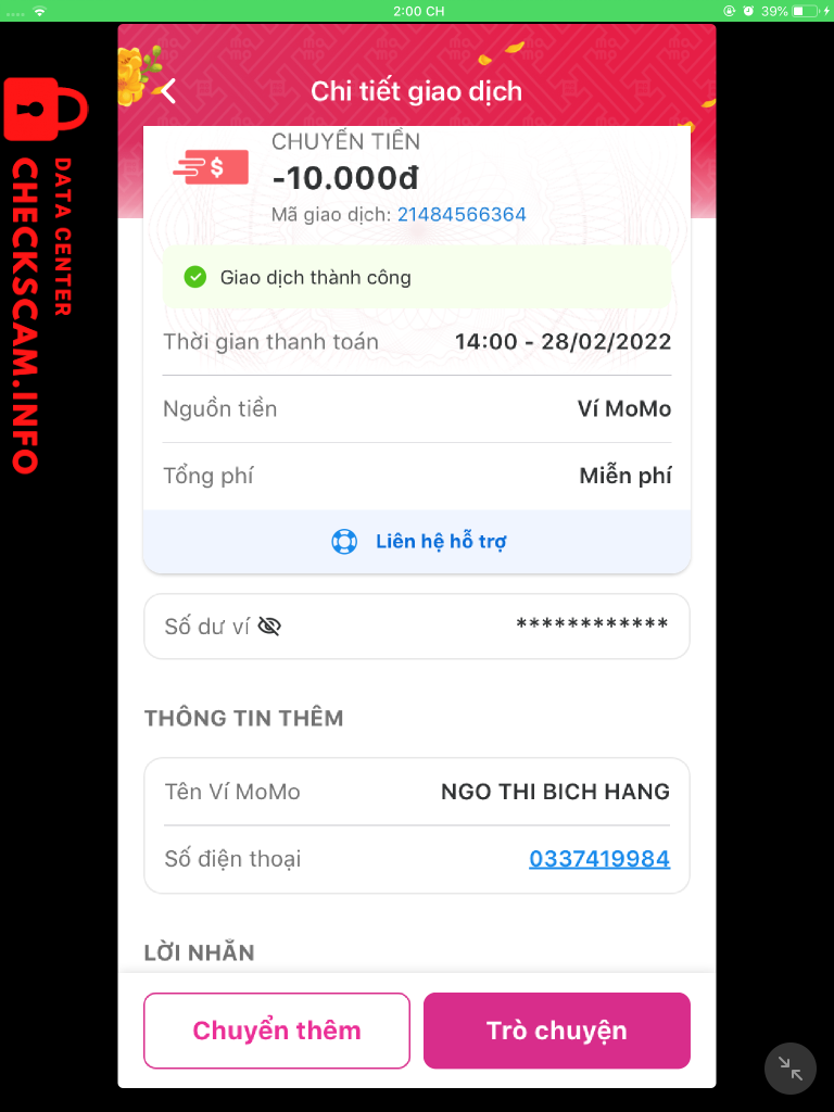 Ebidensya laban sa Ngô Thị Bích Hằng