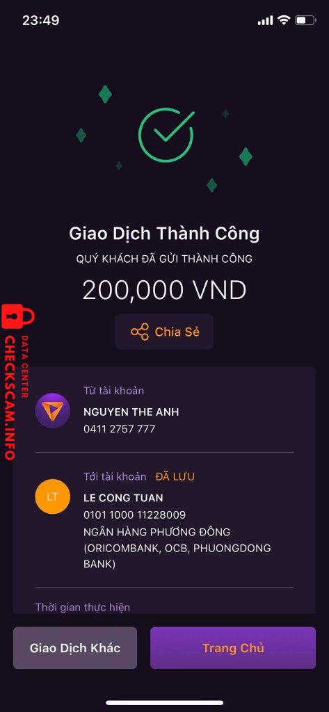 Ebidensya laban sa LE CONG TUAN