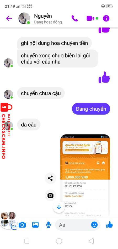 Ebidensya laban sa PHAM BA CHINH