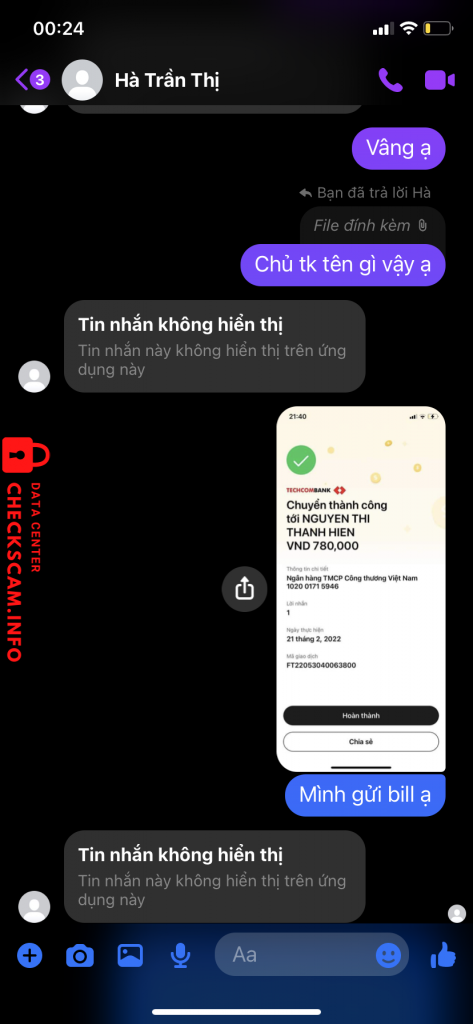 Ebidensya laban sa Nguyen Thi Thanh Hien