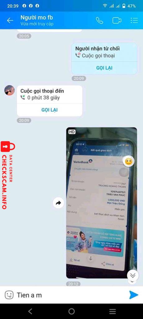 Ebidensya laban sa TRIỆU VĂN PHÚC