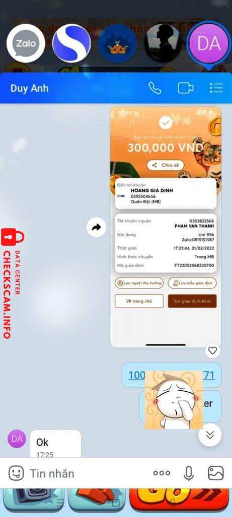 Ebidensya laban sa Hoang Gia Dinh