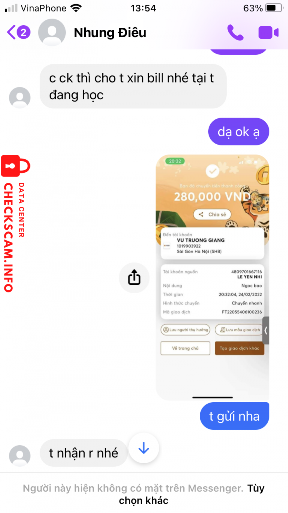 Ebidensya laban sa VU TRUONG GIANG