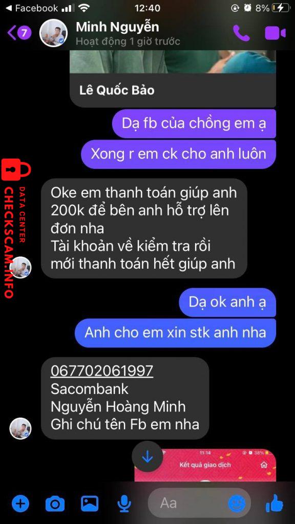 Ebidensya laban sa Nguyễn Hoàng Minh