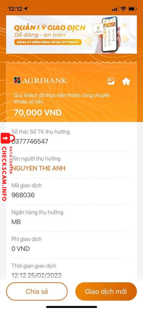 Ebidensya laban sa Nguyễn Thế Anh