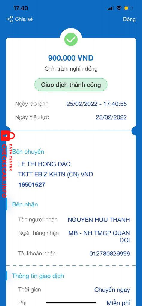 Ebidensya laban sa Nguyen Huu Thanh