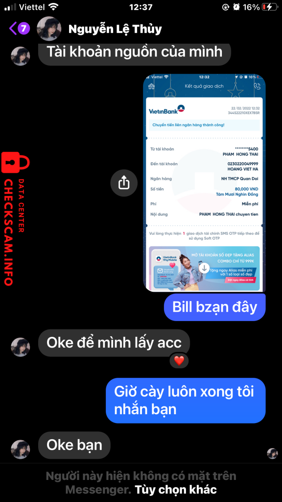Ebidensya laban sa HOANG VIET HA