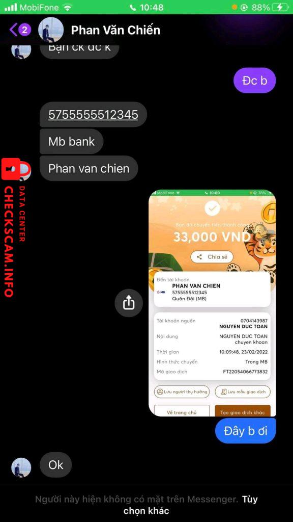 Ebidensya laban sa Phan Văn Chiến