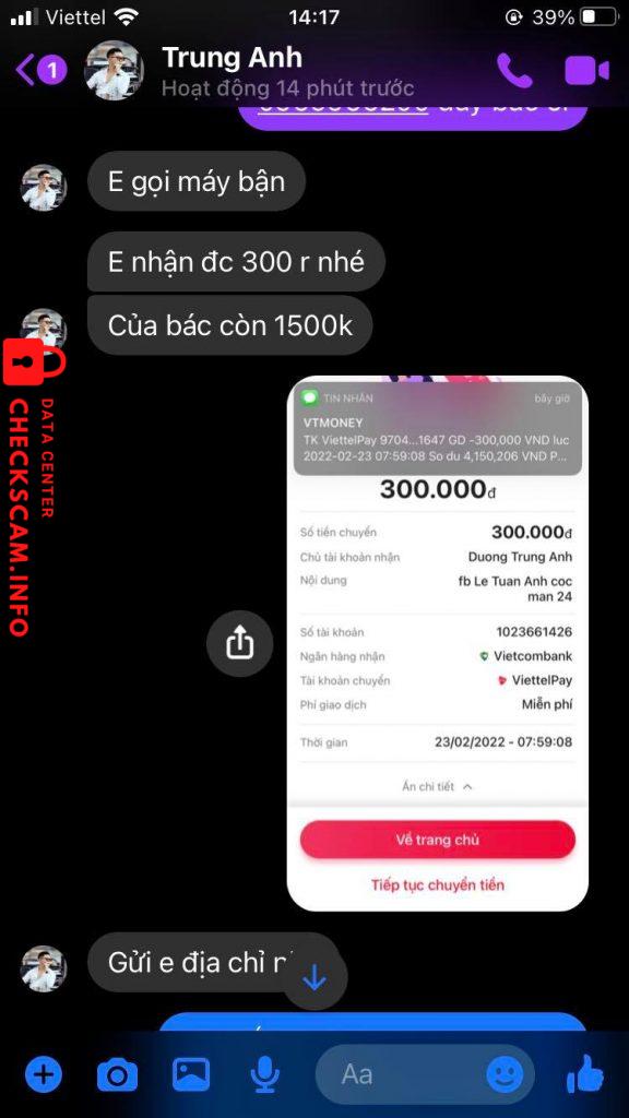 针对的证据 Duong Trung Anh