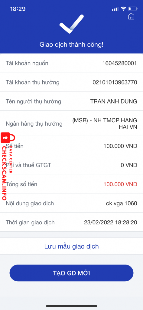 针对的证据 Tran Anh Dung