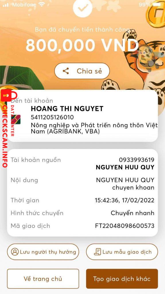 针对的证据 Hang Thi Nguyet
