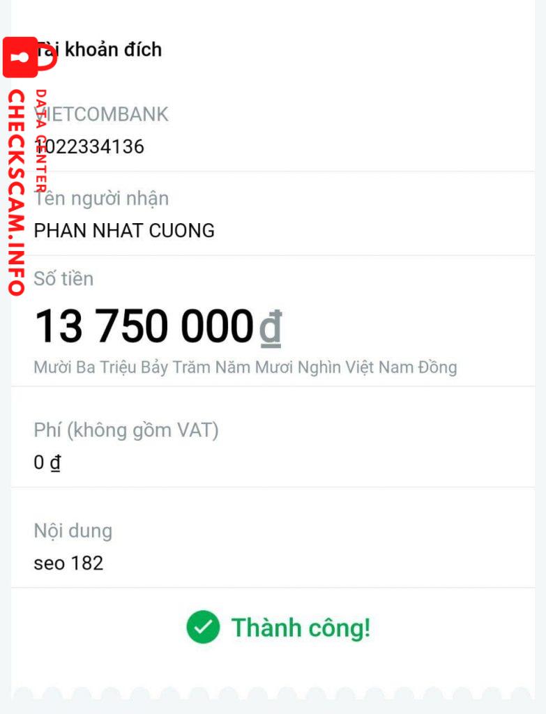 Ebidensya laban sa Pham Nhat Cuong