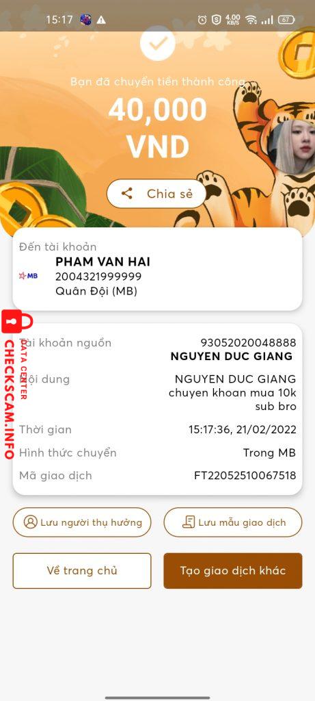 Ebidensya laban sa Pham Van Hai