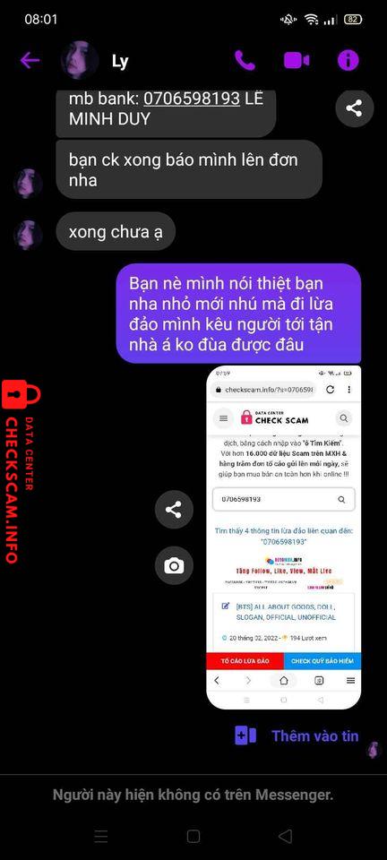 Ebidensya laban sa Le Minh Duy