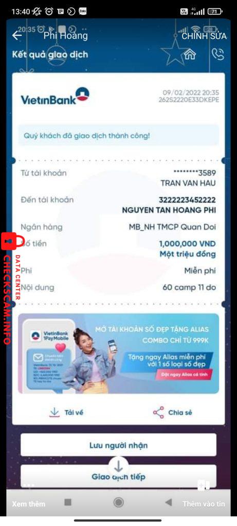 Ebidensya laban sa Nguyen Tan Hoang Phi
