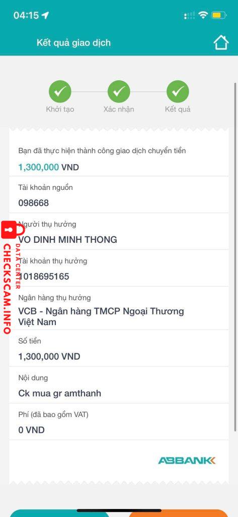 Ebidensya laban sa Vo Dinh Minh Thong