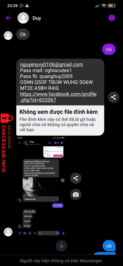 Ebidensya laban sa Phạm Thế Duy