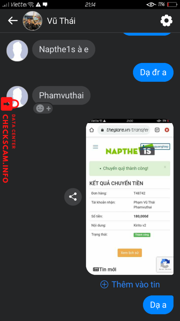 Ebidensya laban sa Vũ Thái