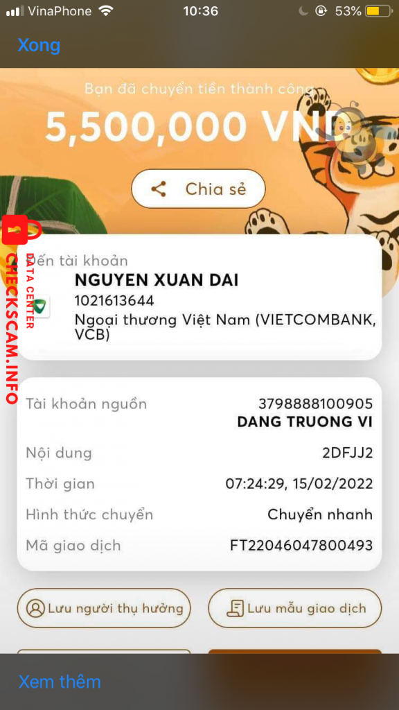 Ebidensya laban sa Nguyen Xuan Dai