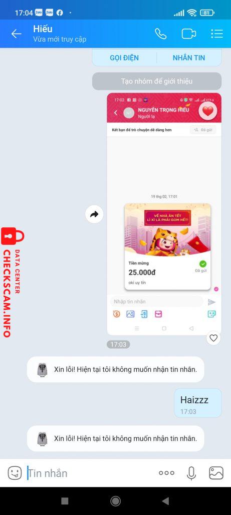 Ebidensya laban sa Nguyễn Trọng Hiếu