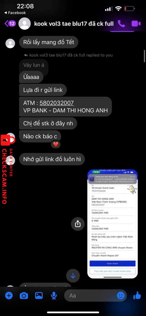 Ebidensya laban sa Dam Thi Hong Anh