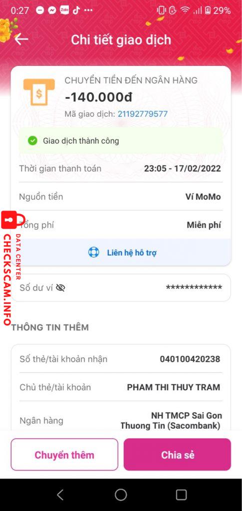 Ebidensya laban sa Pham Thi Thuy Tram