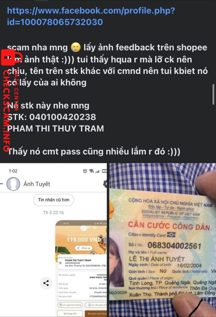 Ebidensya laban sa Pham Thi Thuy Tram
