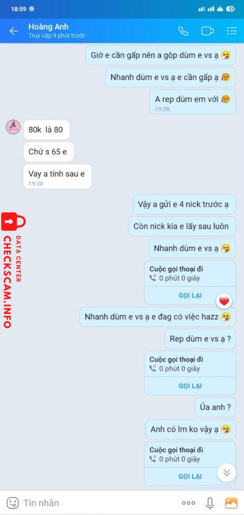 针对的证据 Lê Hoàng Anh