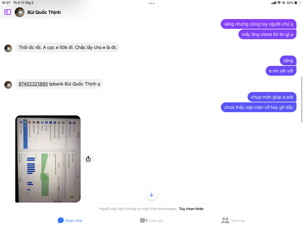 针对的证据 Bùi Quốc Thịnh