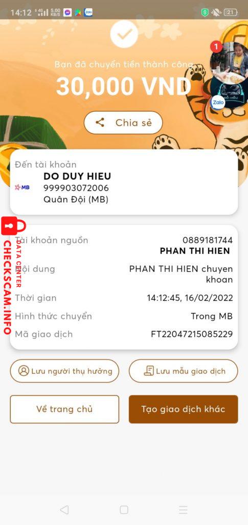 Ebidensya laban sa Đỗ Duy Hiếu