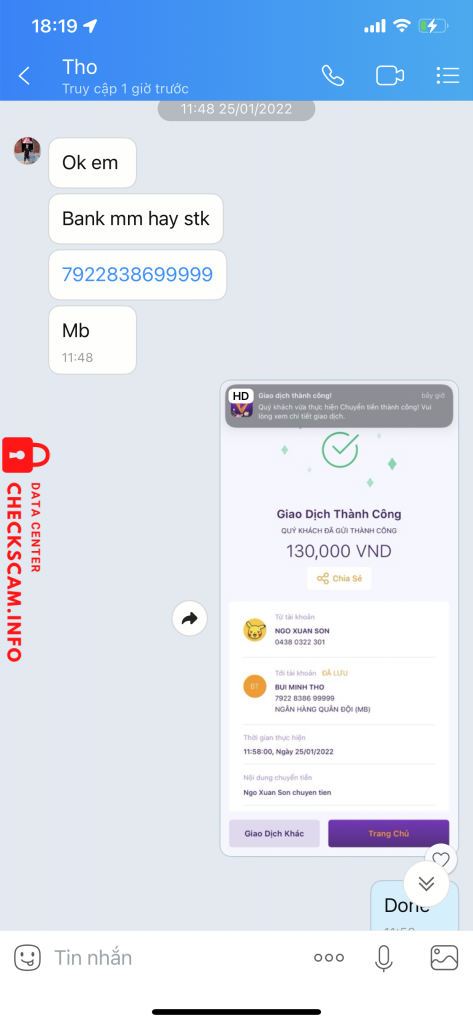 Ebidensya laban sa Bui Minh Tho